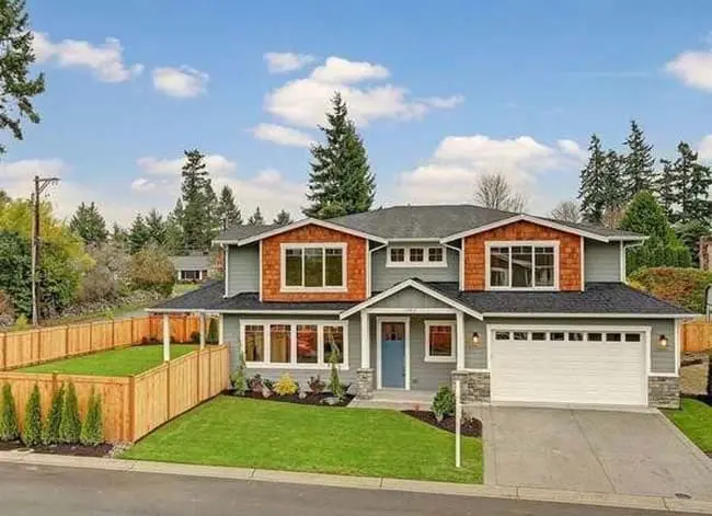 Greige and Teal Home Exterior Color