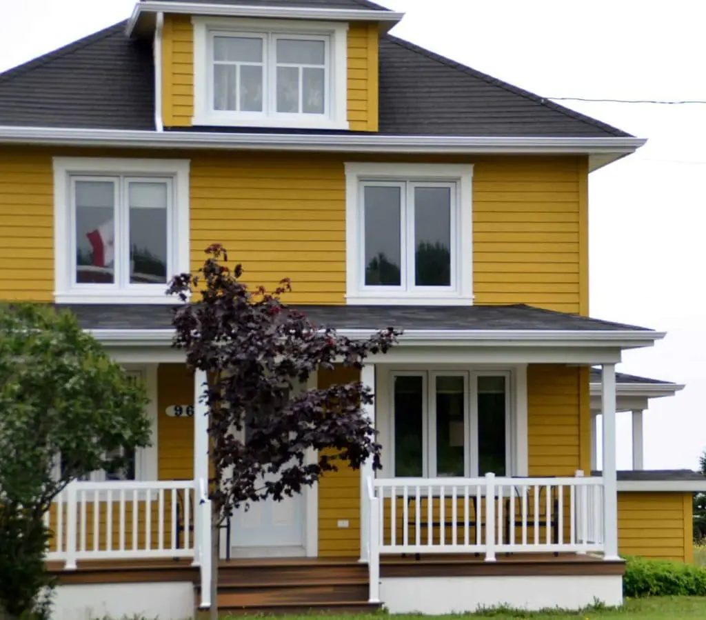 Grey with Mustard Yellow exterior