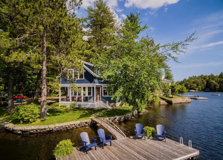 Lake Blue with White exterior color