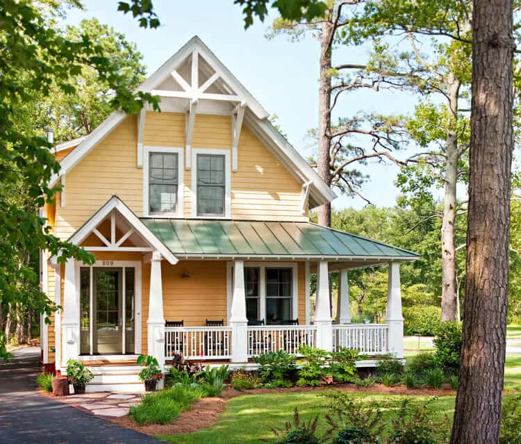 apricot and white color exterior