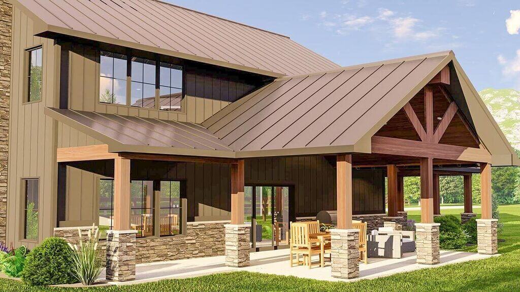 Barndo Home with Double height Living Room