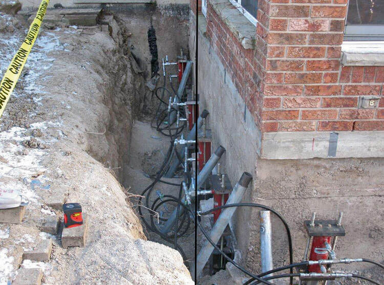 Basement Underpinning or Piering