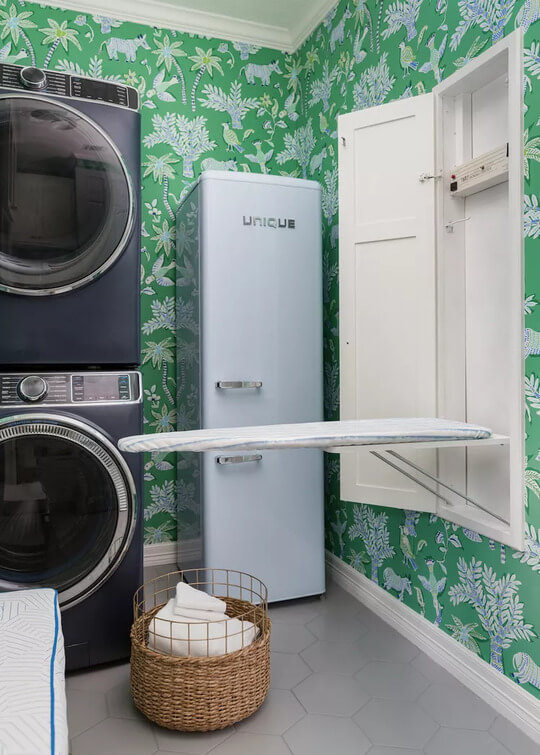 Built in Iron Board laundry room