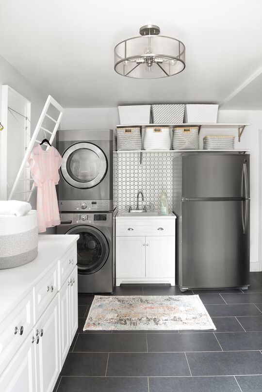 Floating Shelves laundry room