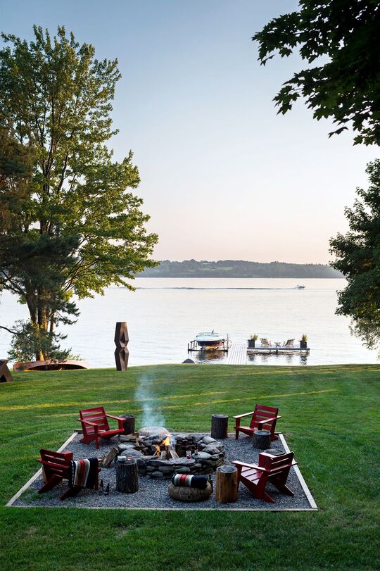 Firepit with a Lake View