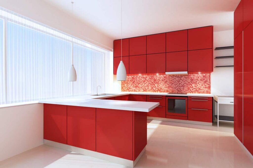 Tempting Red kitchen