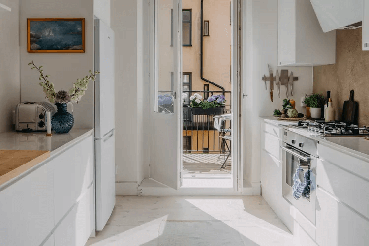 Wall Cabinet on One Side kitchen