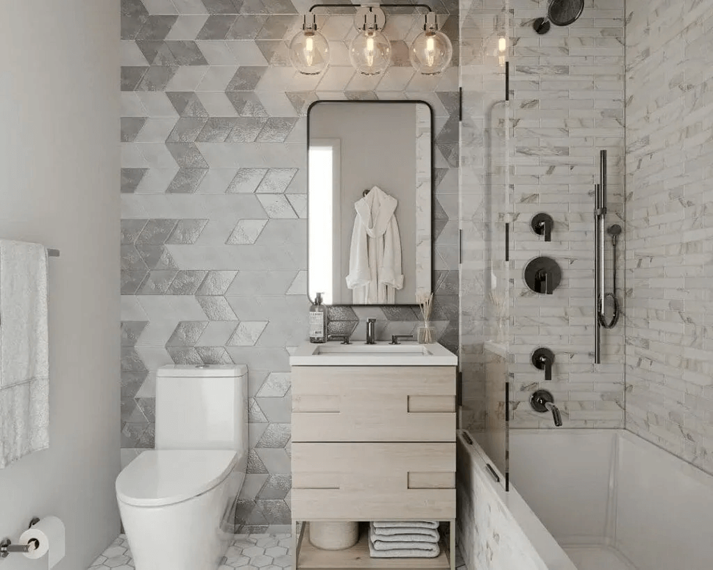 contemporary small bathroom