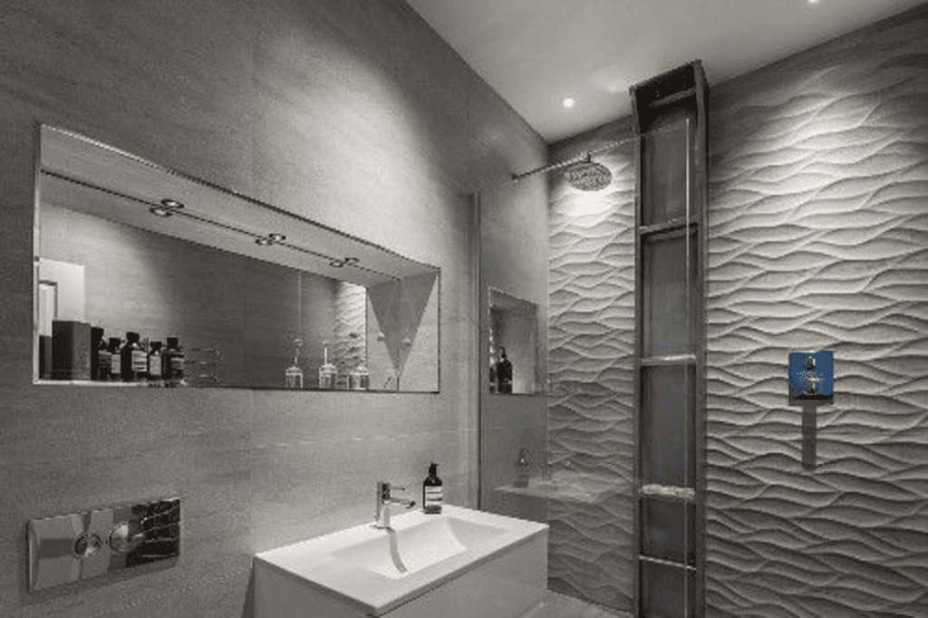 Bathroom Shower tiles with 3D textures