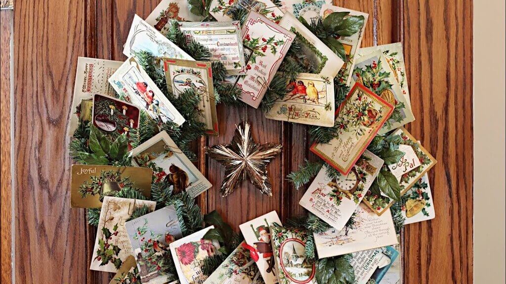 Christmas Card Display Wreath