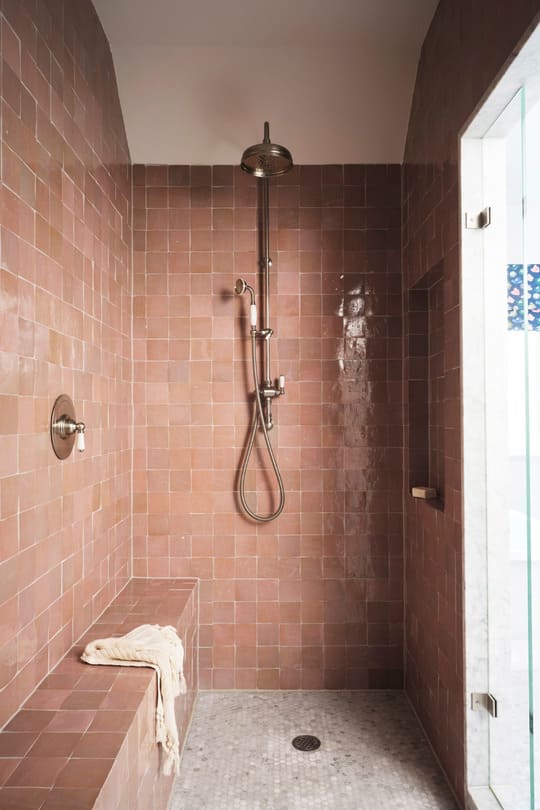 Classic Tile Pattern Walk in Shower