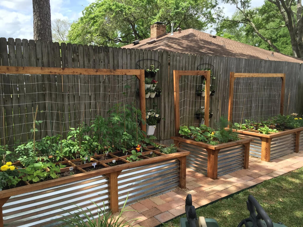 DIY Corrugated Sheet Raised Garden Bed