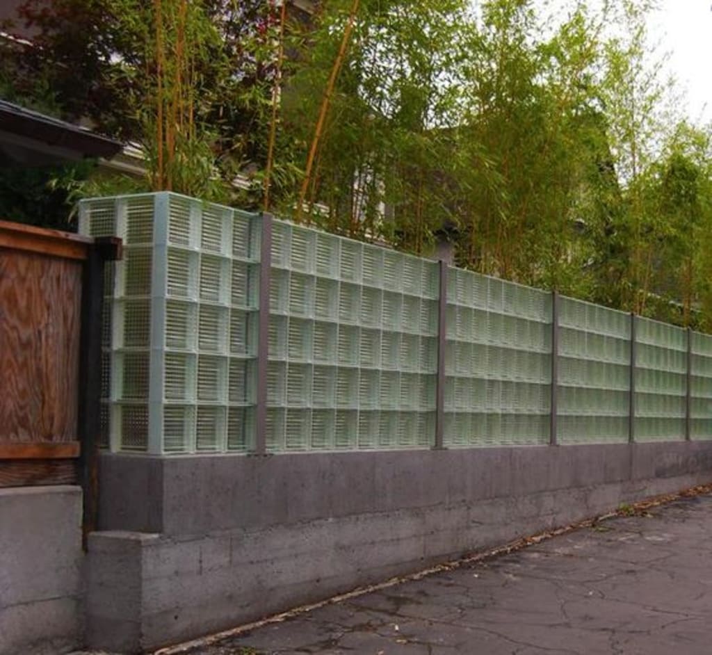 Glass Block Retaining Wall