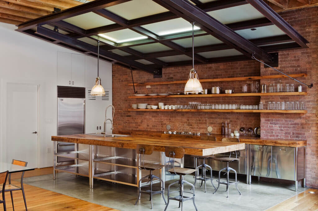 industrial kitchen island