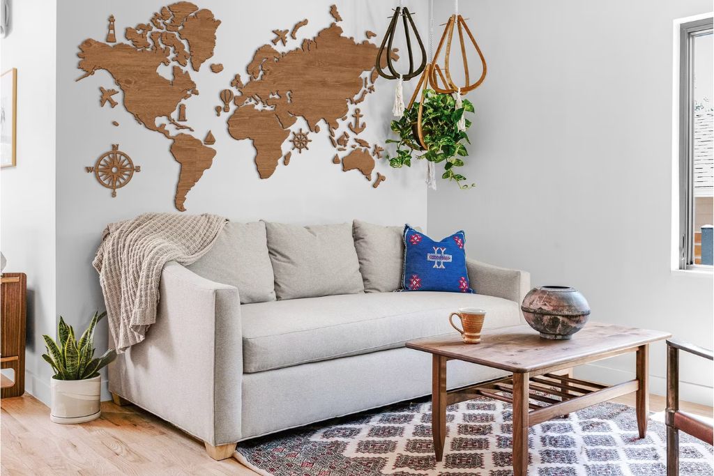 Map wall decor