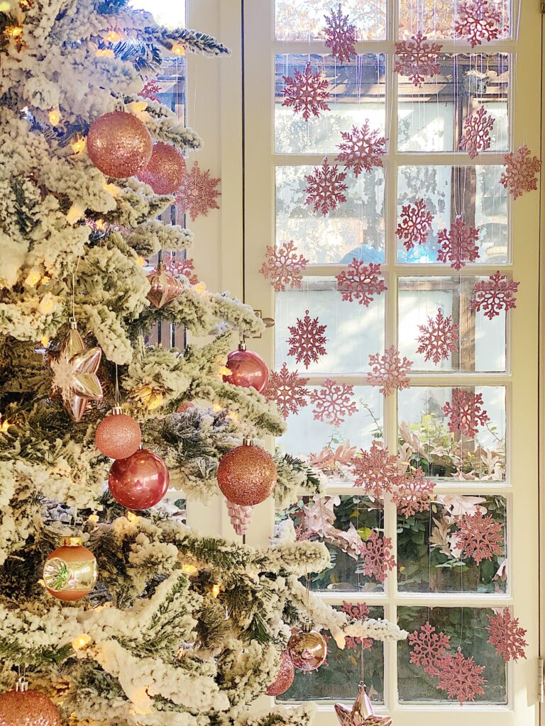 Pink Snowflake Window Decals