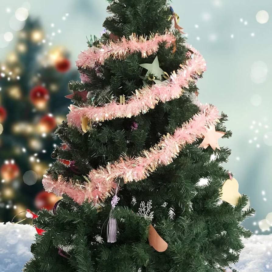 Pink Tinsel Garlands