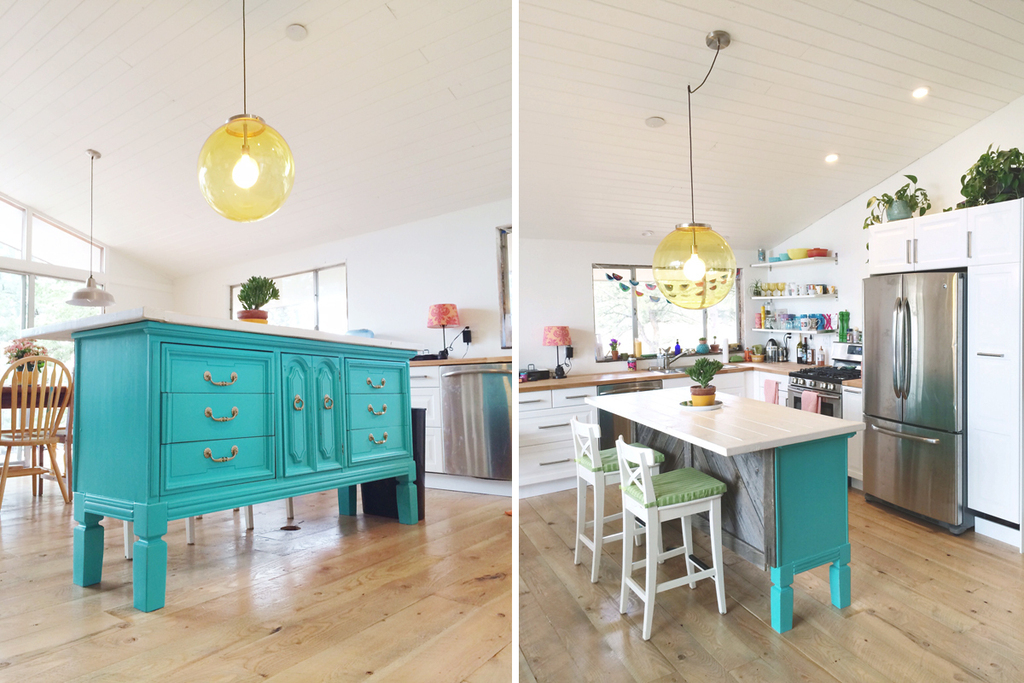 dresser to kitchen island