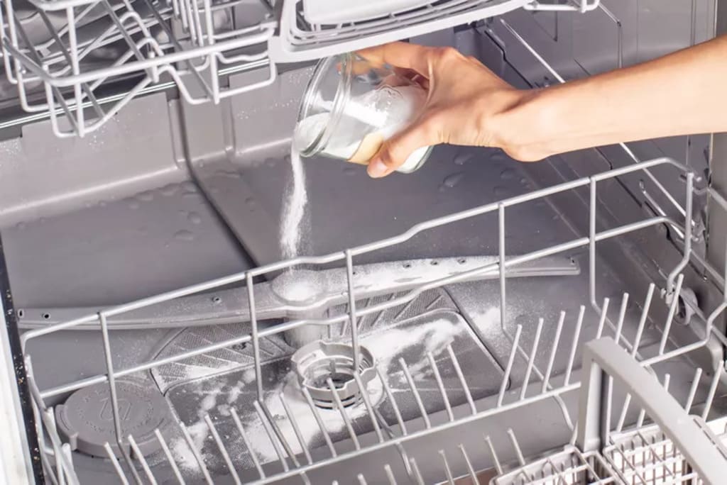 Adding Baking Soda to Clean the Dishwasher