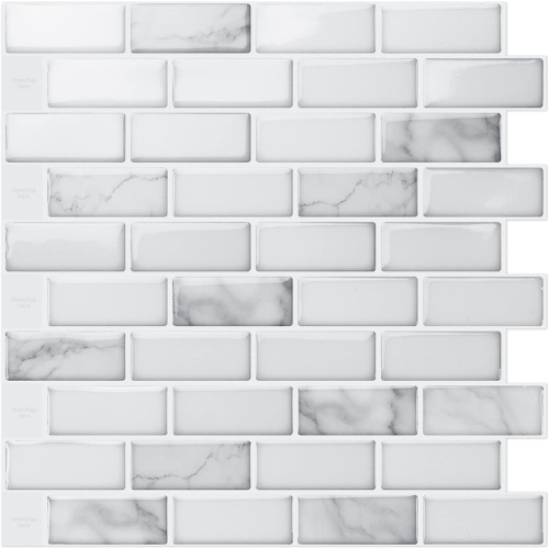 Art3d 10-Piece Peel and Stick Backsplash Tile