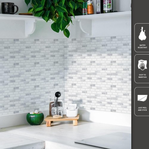 Art3d Piece Peel and Stick Backsplash Tile