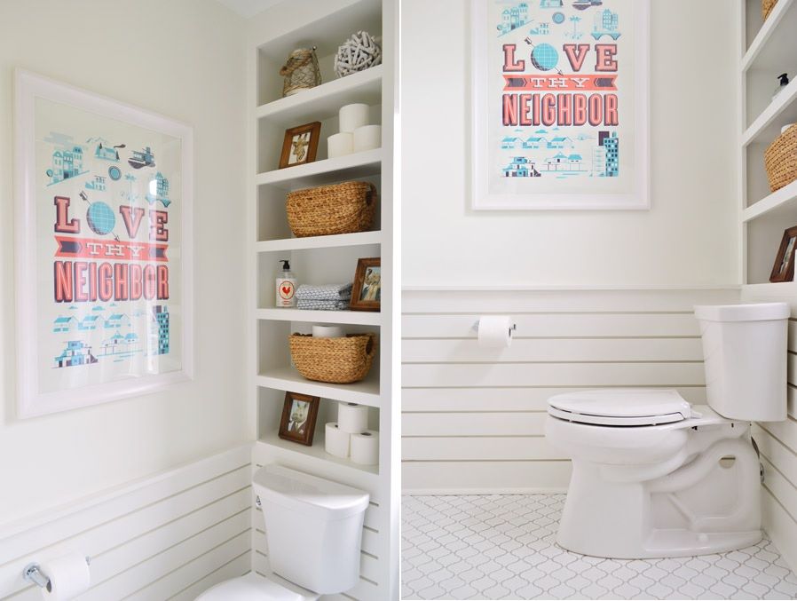 Built in Ledge in bathroom