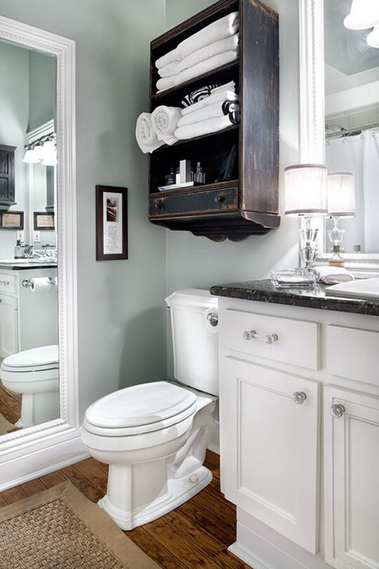 Dark Brown Cabinet bathroom