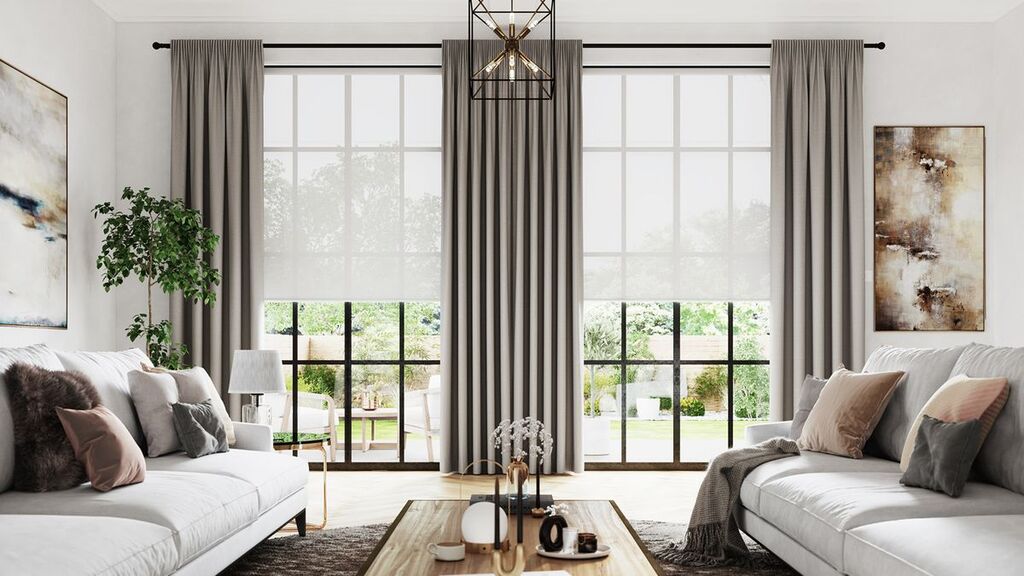 Double Panel Living Room Curtains