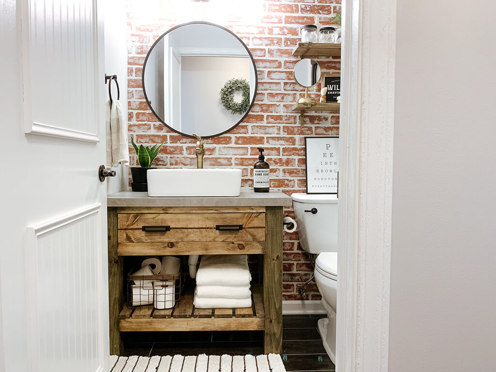 Farmhouse Style Bathroom Sink