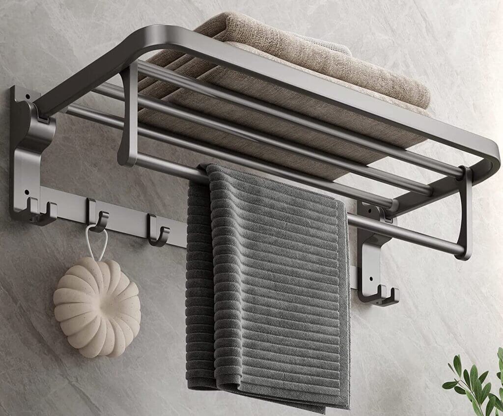 Hooks and Towel Bars in bathroom