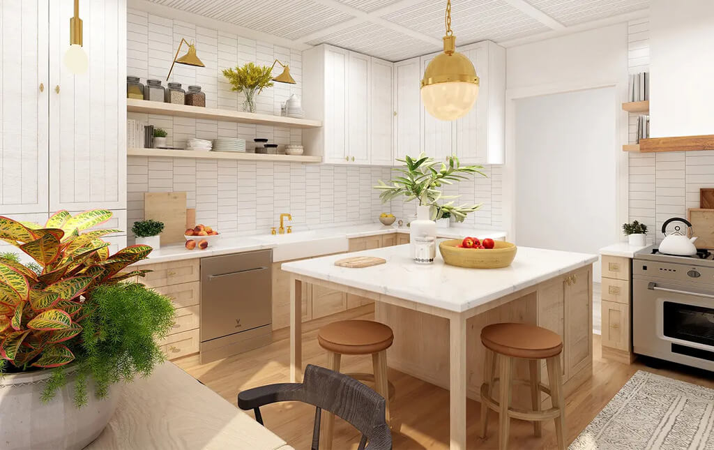 Kitchen Island With Storage and Seating