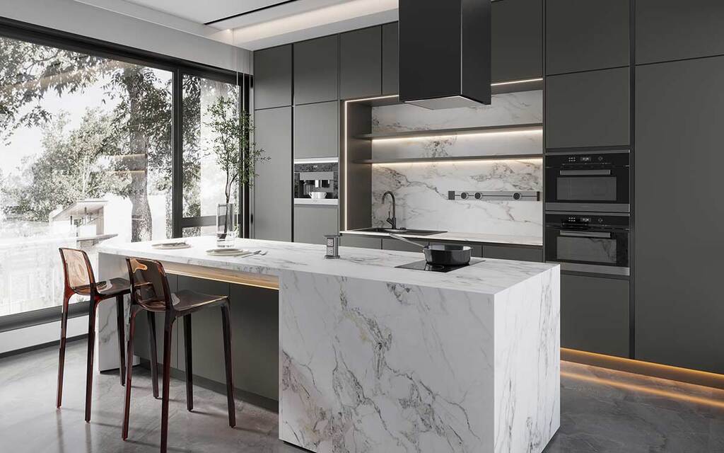 Modern Kitchen Island with Seating