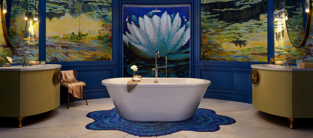 Mosaic tile art bathroom