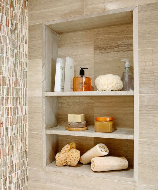 Recessed Shelving bathroom