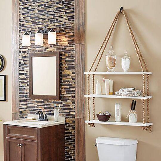 Rope Hanging Shelf bathroom