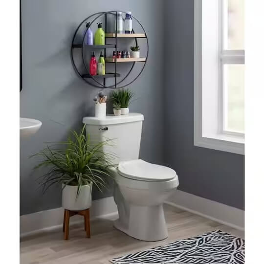 The Circle storage in bathroom