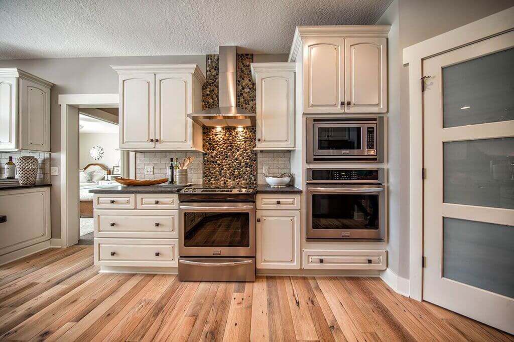 Hardwood flooring in kitchen