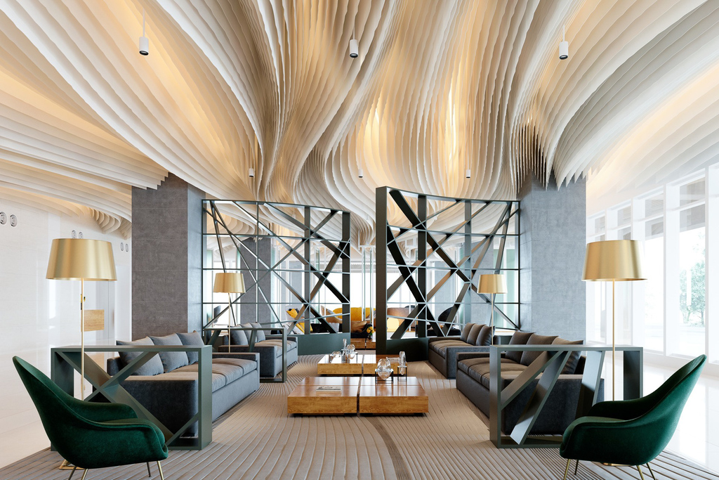 Commercial seating in interior