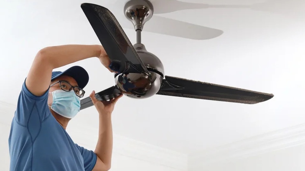 Process of cleaning ceiling fan