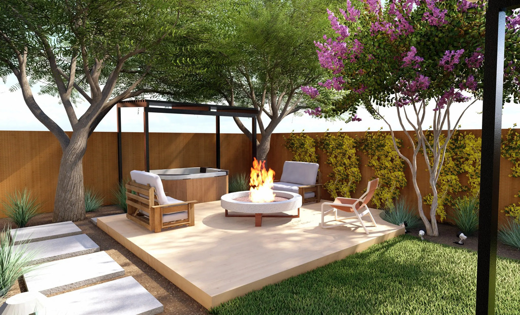 Deck in Backyard