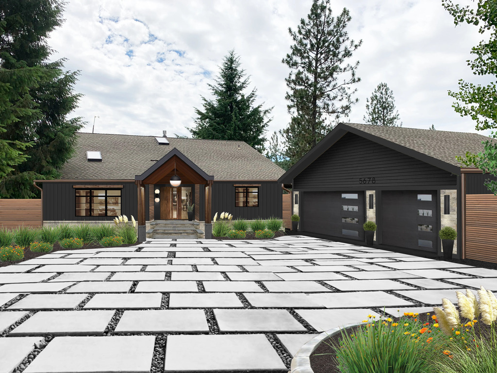 Driveway ideas in frontyard