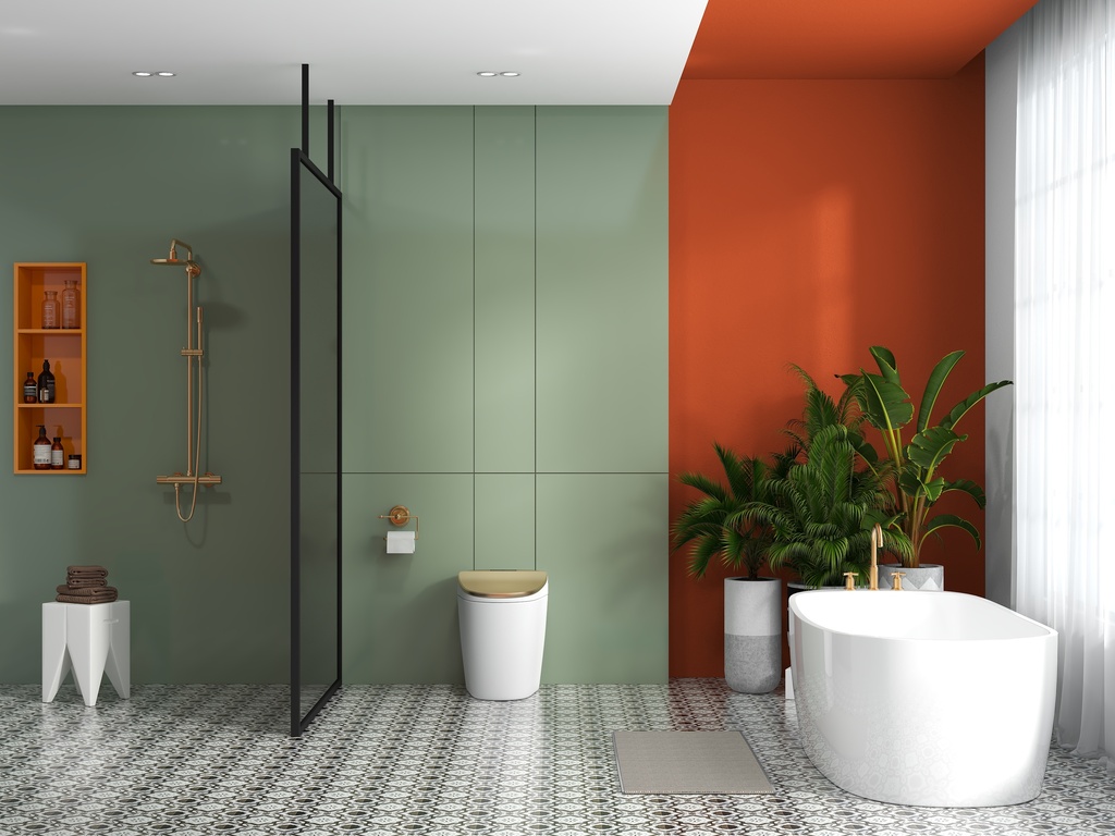 Tile wainscoting